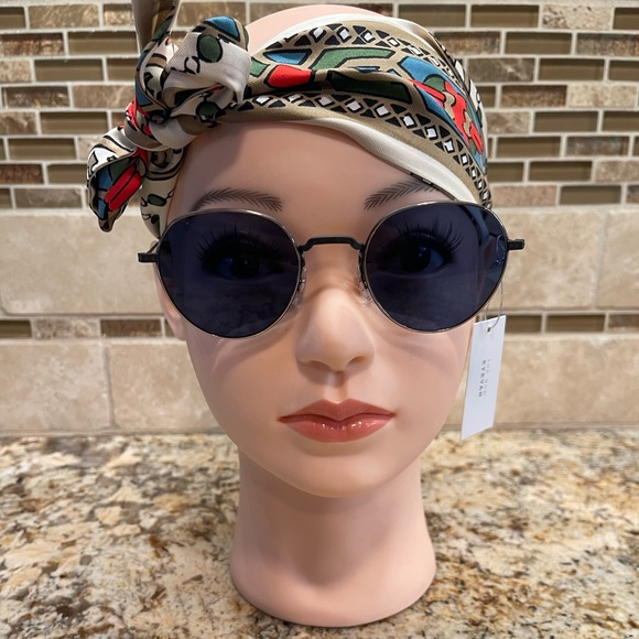 THE ROW - EYEVAN COLLABORATION FLYNN NAVY TITANIUM SUNGLASSES